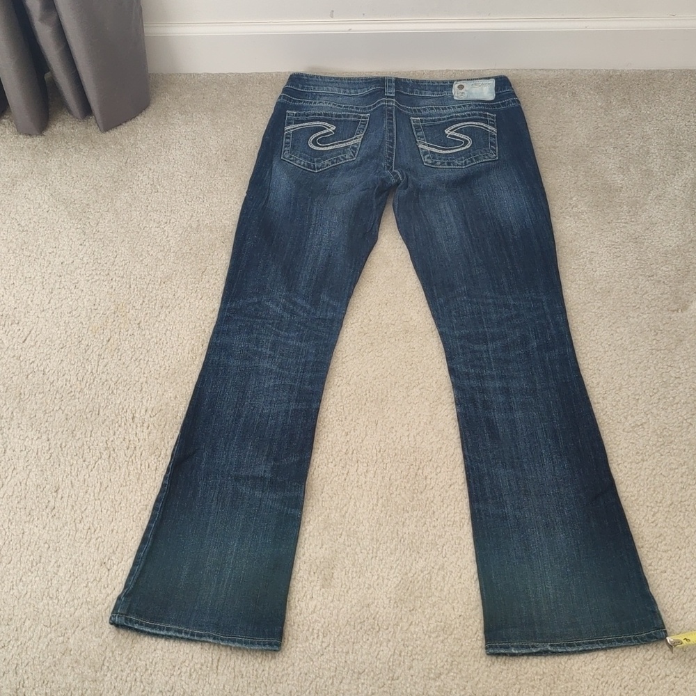 Silver Jeans Aiko Bootcut Women's Blue Denim Low Rise Workwear Y2K Vintage Chic - Picture 13 of 14